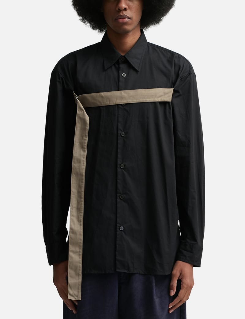 Dries Van Noten Hooded Cotton ハーフジップシャツ SchaferandweinerShops | Men's Clothing | K Way Kids chest