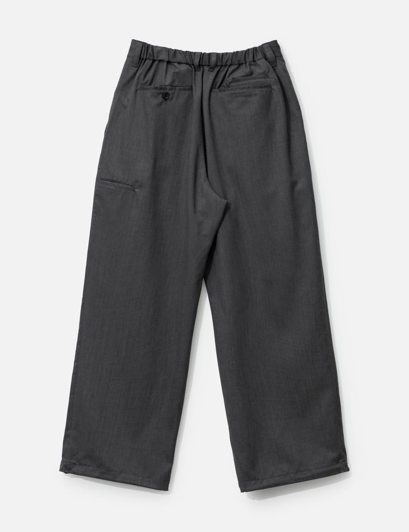 CLESSTE - Wool Gabardine City Uniform Wide Straight Pants | HBX