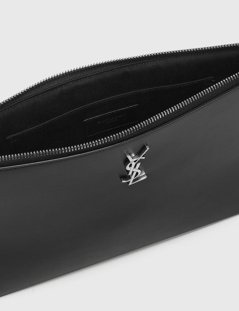 Saint Laurent - YSL Monogram Leather Pouch | HBX - Globally