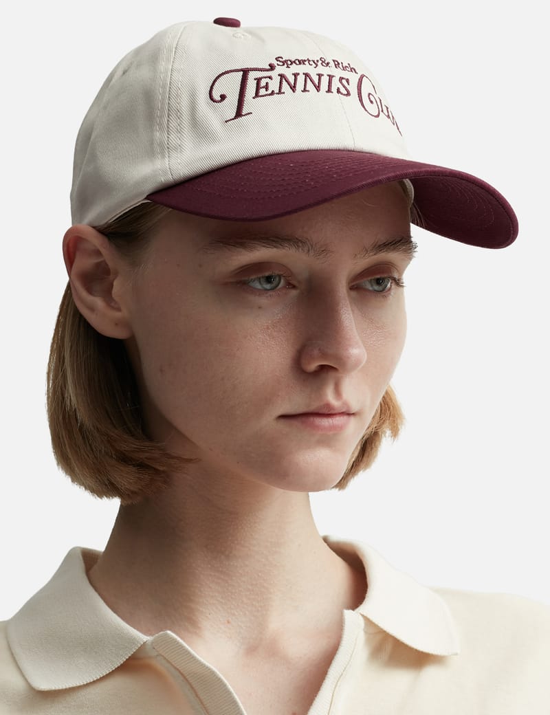 Sporty&Rich｜CAPS (Rizzoli Tennis Hat - Off White/Merlot org.jpg