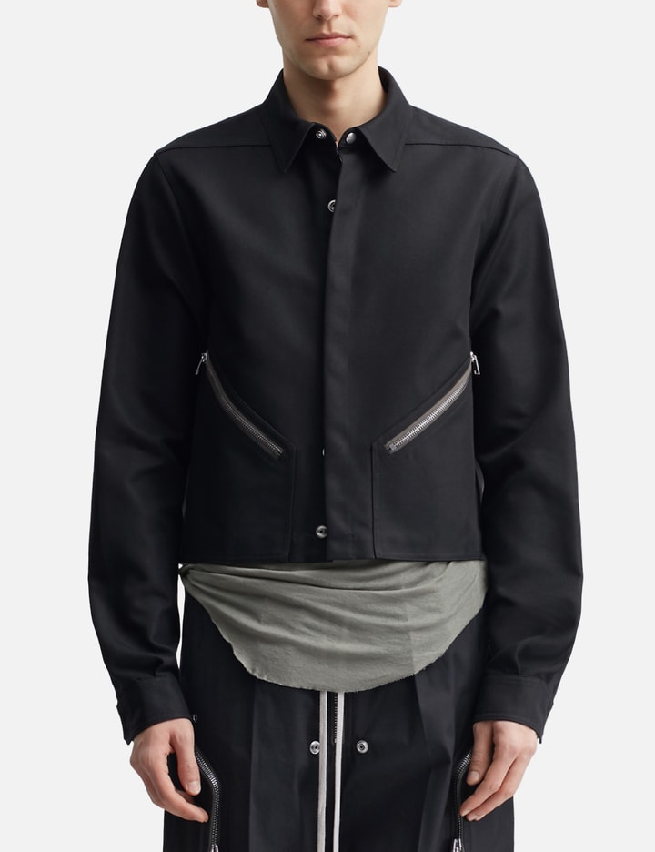 Rick Owens Tour Alice Shirt Jacket - Black Cordura cotton utility ...