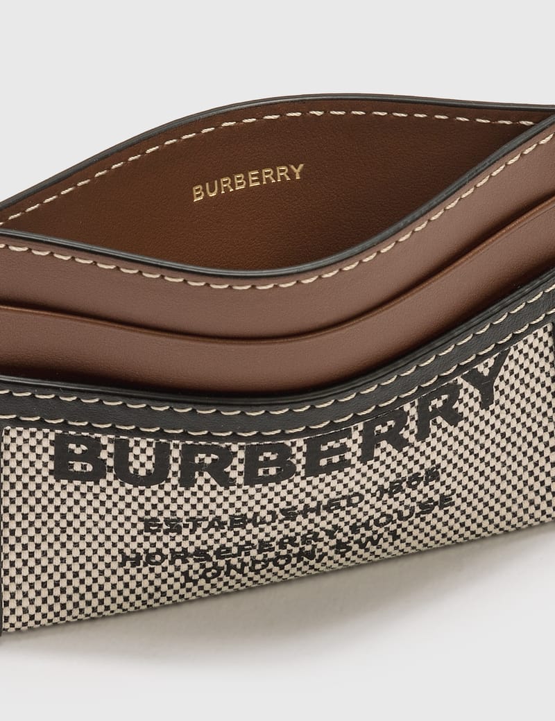 Burberry Horseferry Print カードケース Burberry - Horseferry Print Cotton Canvas and Leather Card
