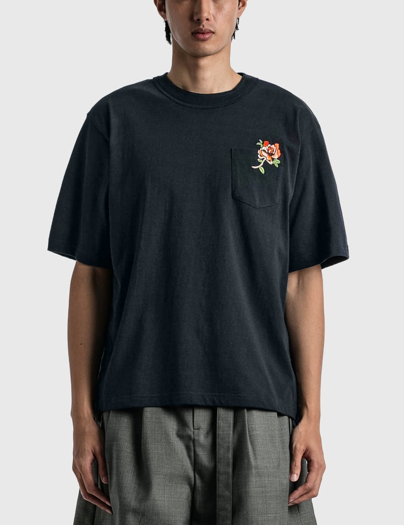 Sacai - Flower Embroidery T-shirt | HBX - Globally Curated Fashion