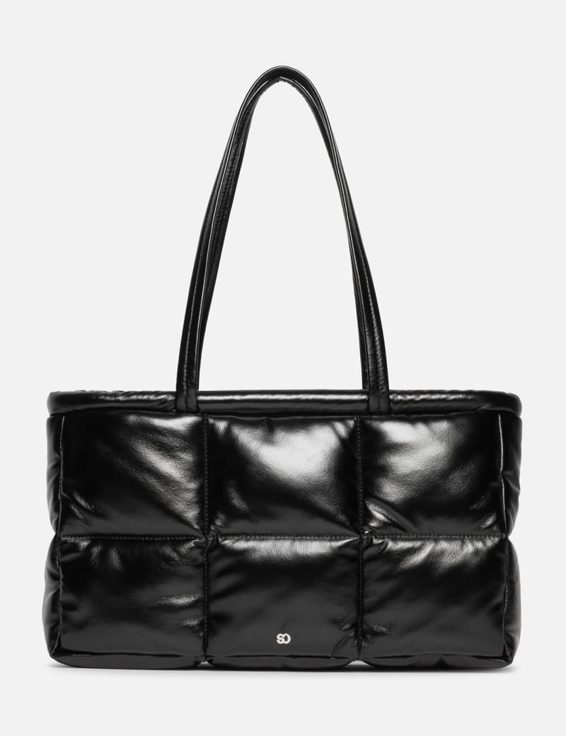 STAND OIL Mushy Square Bag - Sleek black faux-leather crossbody