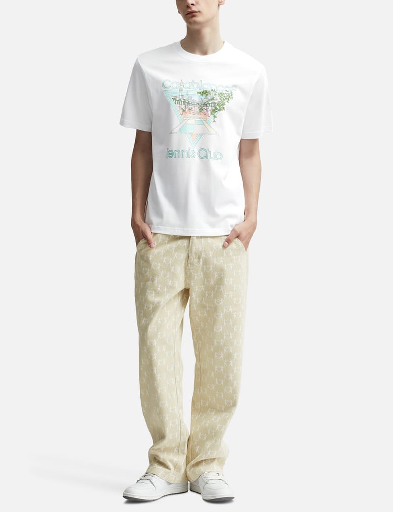 Casablanca 関税込 テニスパステルTシャツ Casablanca - テニス クラブ パステル プリント Tシャツ | HBX