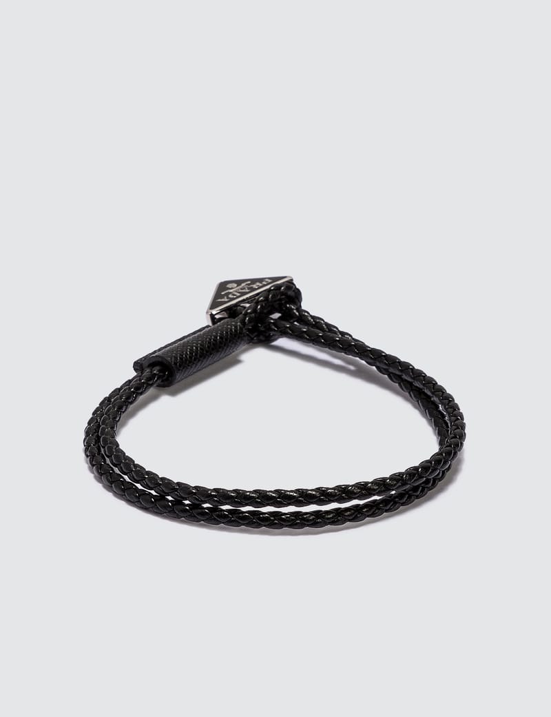 PRADA ビジュー　ゴム　ブレスレット　黒 PRADA ビジュー ゴム ブレスレット 黒 PRADA(プラダ) ブレスレット