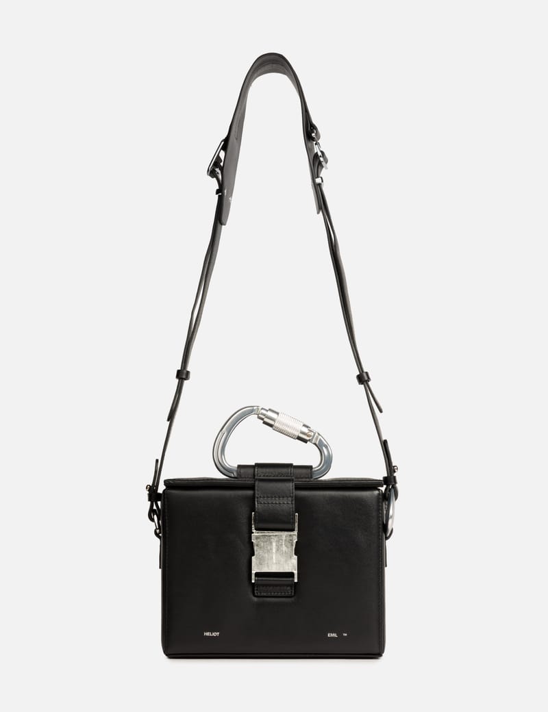 HELIOT EMIL ブラックレザーBOX カラビナ HELIOT EMIL ブラックレザーBOX カラビナ