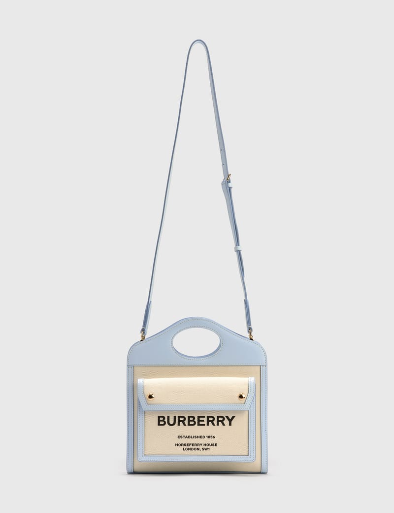 Burberry - Mini Two-tone Canvas and Leather Pocket Bag | HBX