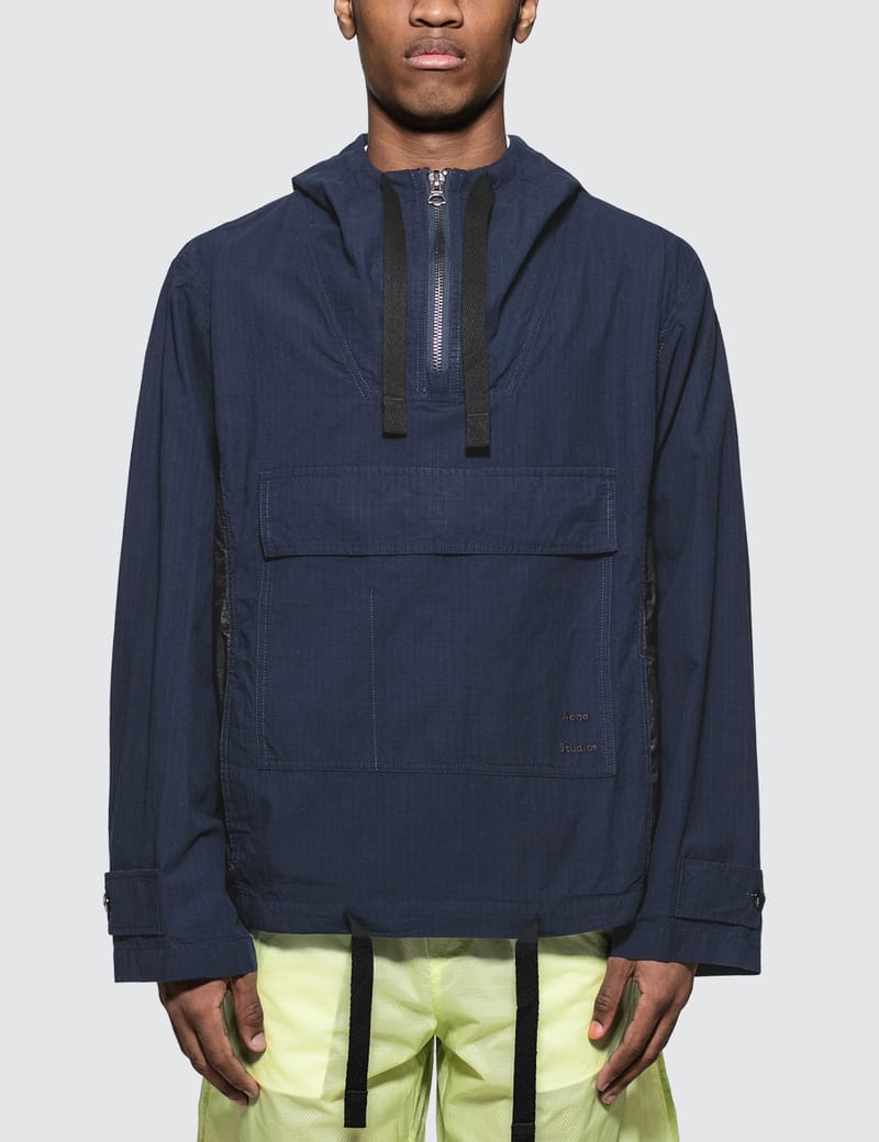 Acne Studios - Blue Ophion Ripstop Anorak Jacket | HBX - Globally