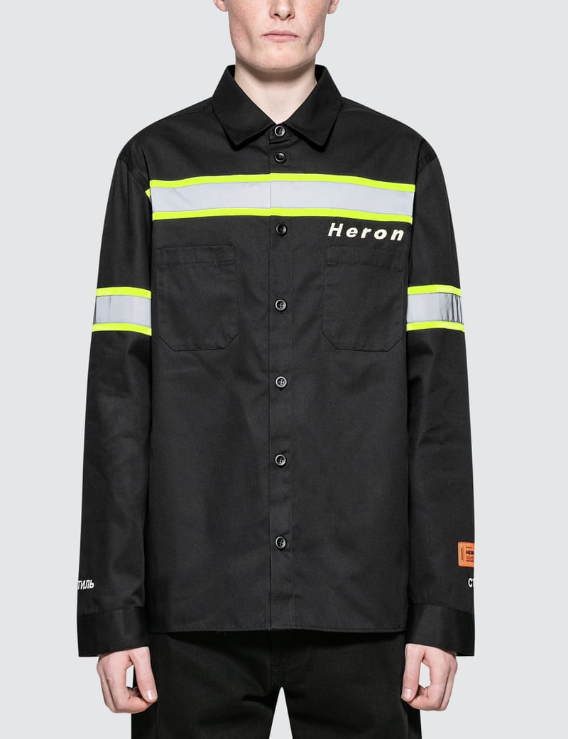 Heron Preston - Reflective Twill L/S Shirt | HBX