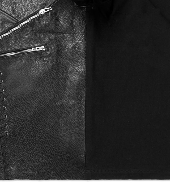 McQ Alexander McQueen Black Fetish Leather TShirt HBX Globally