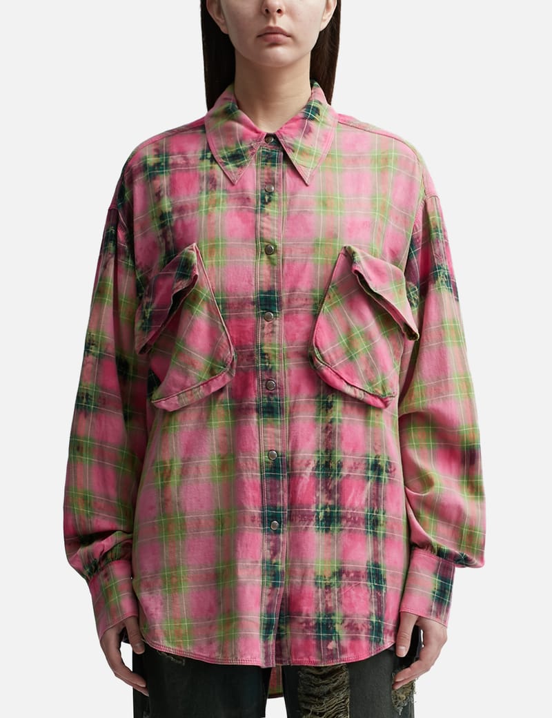 Open YY - FADED CHECK POCKET SHIRT | HBX - Globally Curated