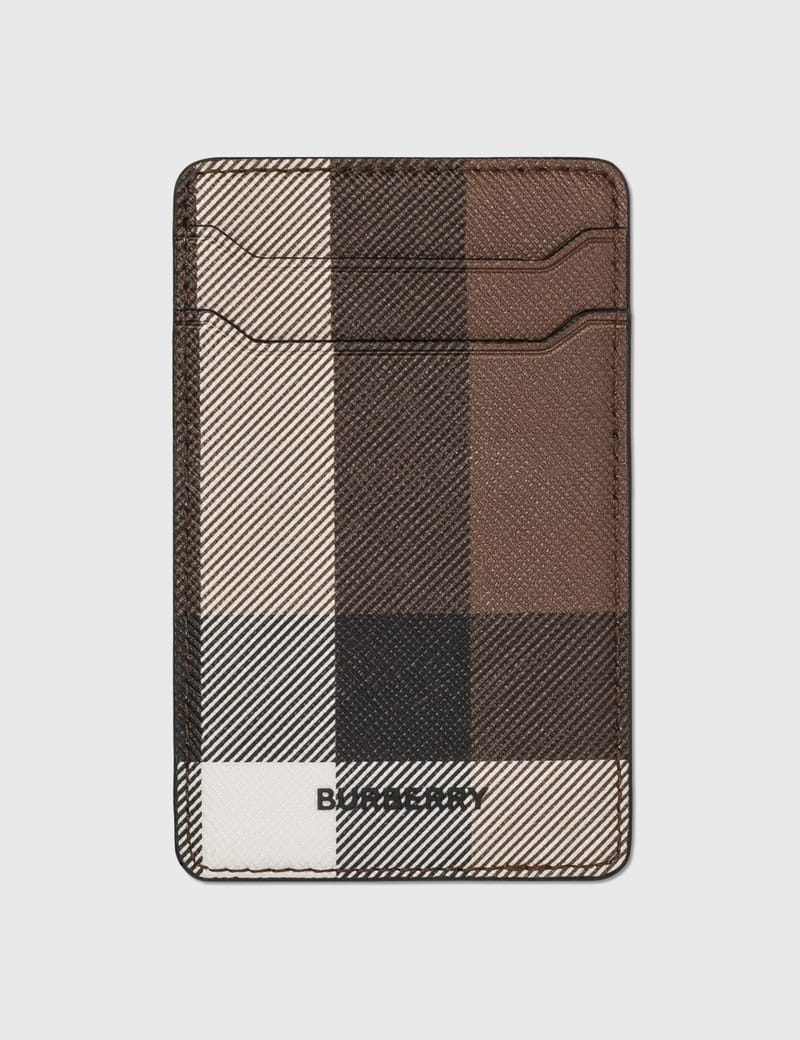 Burberry - Large Check E-canvas Magsafe Card Case | HBX