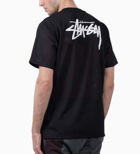 Stüssy - Black Mesh SS T-Shirt | HBX