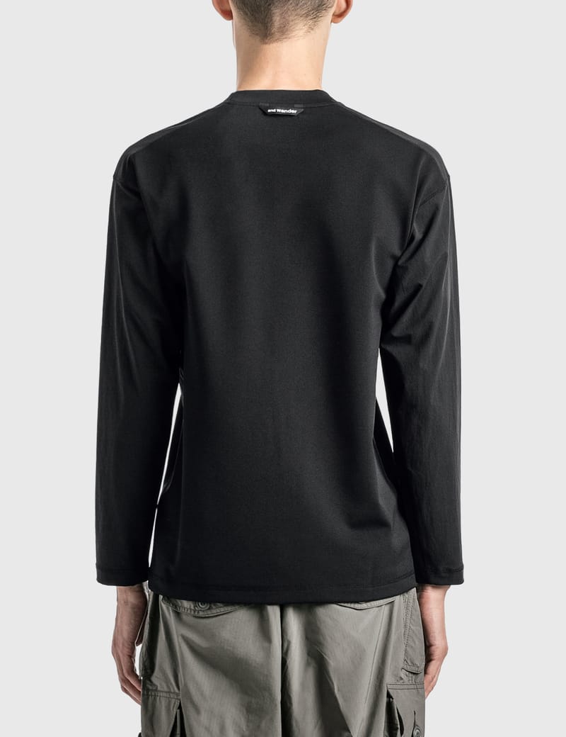 and wander - Hybrid Warm Pocket Long Sleeve T-shirt | HBX 
