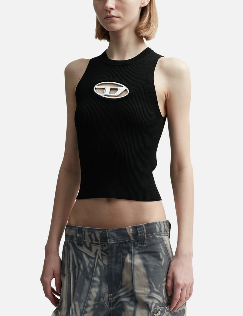 diesel　m-onerva-トップ　タンクトップ M-ONERVA-TOP｜ウィメンズ｜ニットタンクトップ｜ブラック
