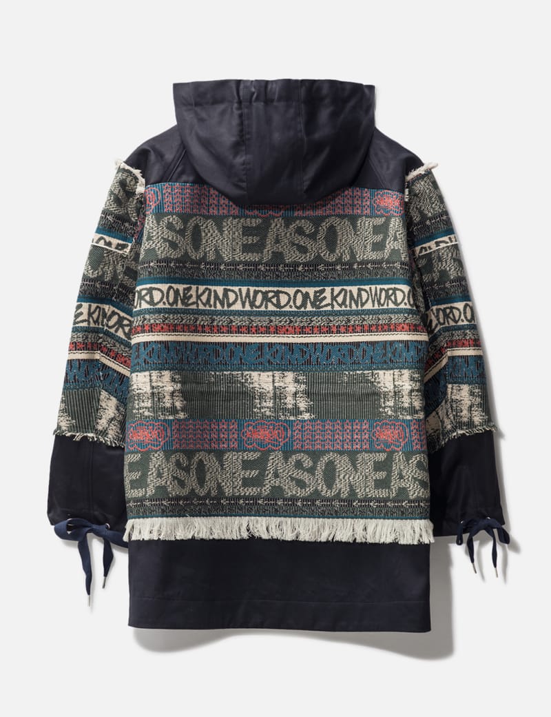 Sacai - ERIC HAZE JACQUARD HOODED BLOUSON | HBX - Globally Curated