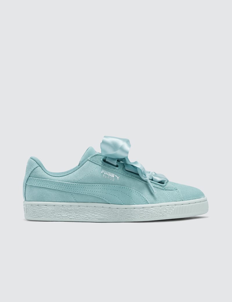 Puma suede heart hot sale pebble wn's