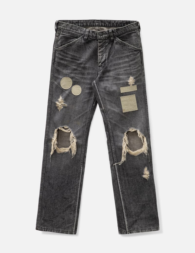 NUMBER (N)INE - Number (N)ine Ripped and patchwork jeans | HBX