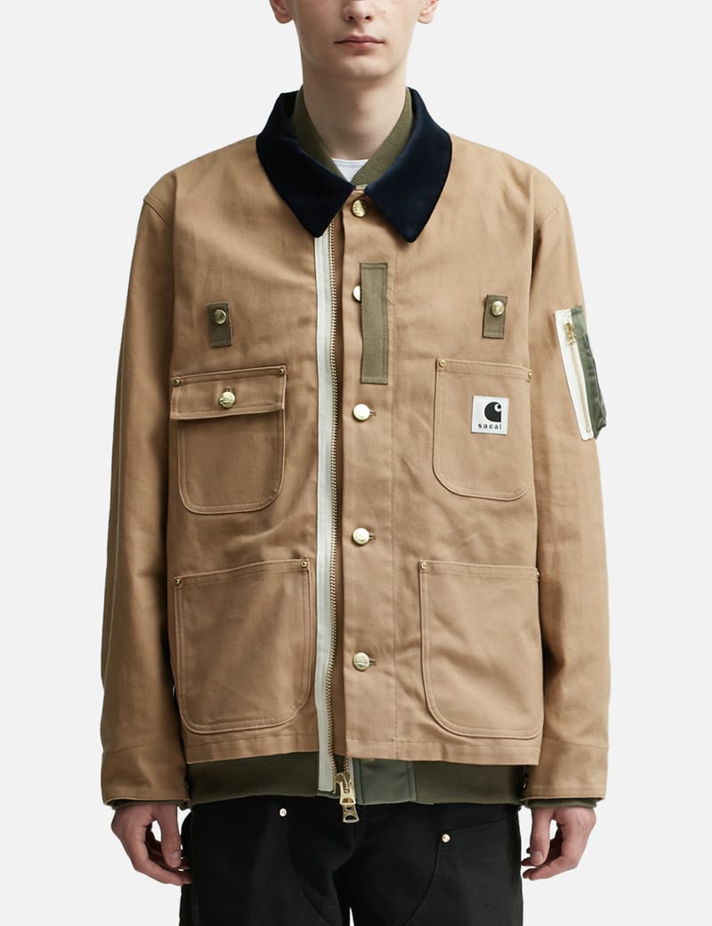 Sacai - Sacai X Carhartt WIP キャンバス × MA-1 ジャケット ミシガン ...