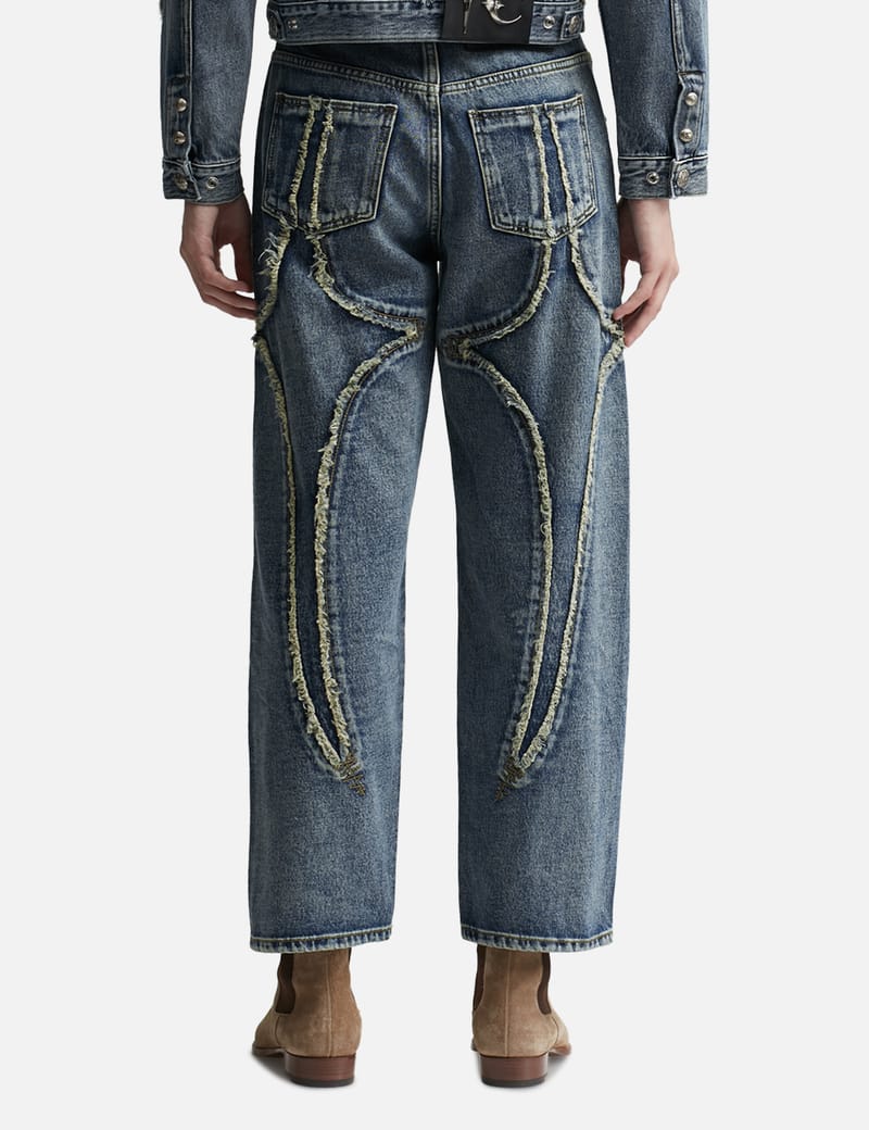 THUG CLUB - Denim Tribal Pants | HBX - Globally Curated Fashion