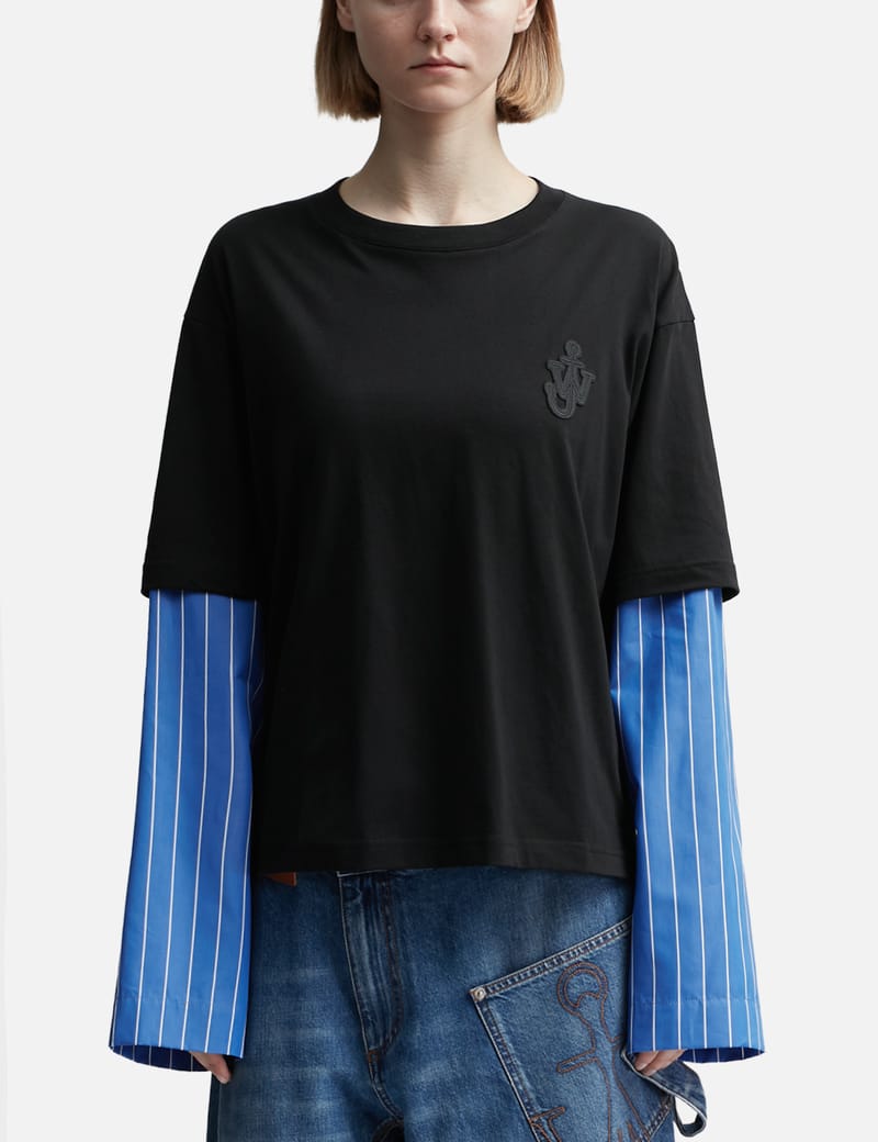 JW Anderson - ANCHOR LAYERED SLEEVE T-SHIRT | HBX - Globally 