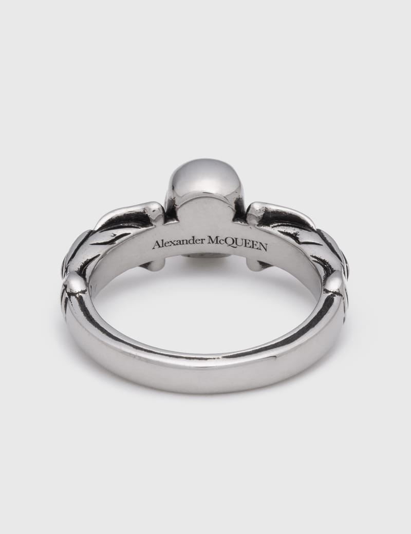 Alexander McQueen - SKULL BRAIDED RING | HBX - Globally Curated