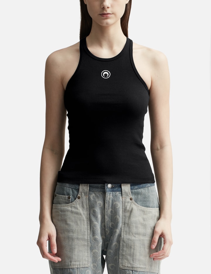 Marine Serre - ORGANIC COTTON RIB TANK TOP | HBX