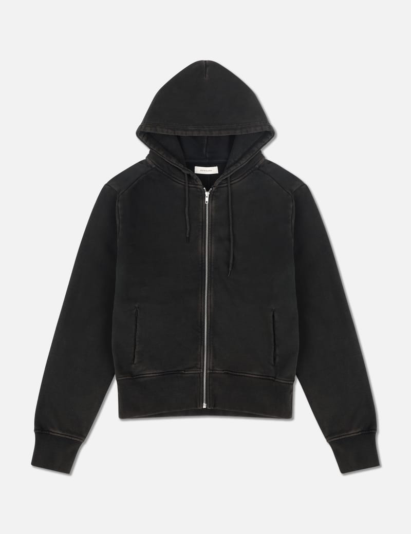 Entire Studios Eternal Zip Washed Black - Heavyweight organic