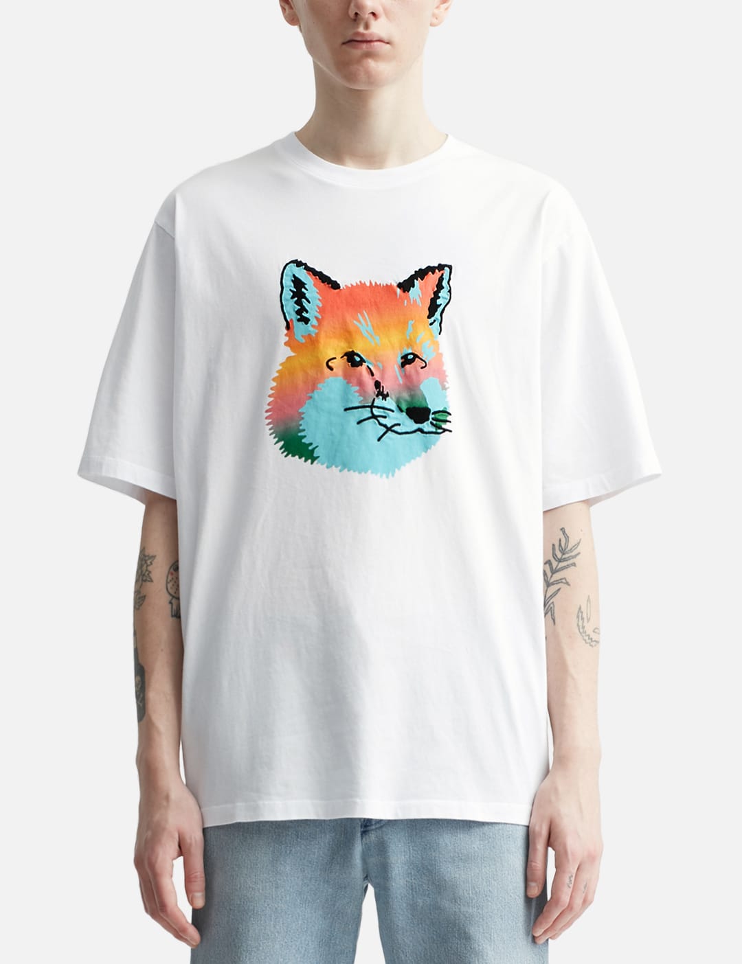 Maison Kitsuné - VIBRANT FOX HEAD EASY T-SHIRT | HBX - Globally