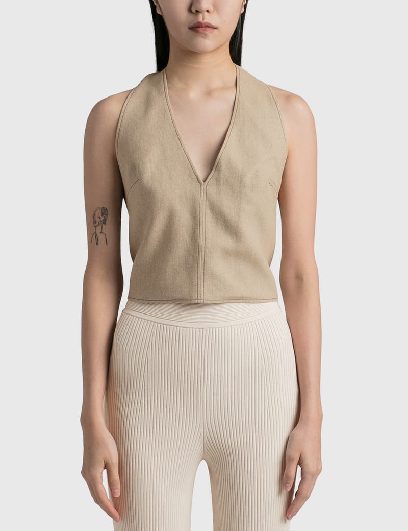 【JACQUEMUS】Le Haut Tovalloブラウス 36 Le Haut Tovallo' sleeveless top Jacquemus