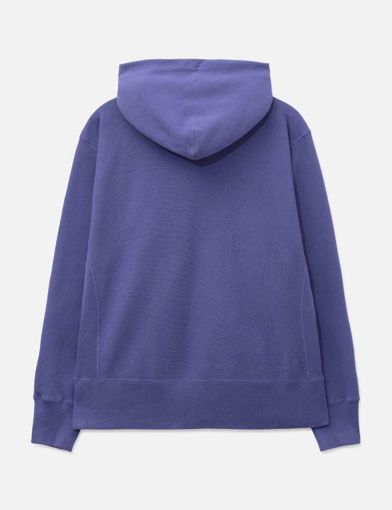 Kaptain Sunshine Front Zip Hoodie - 色褪せたブルーの万能コットン