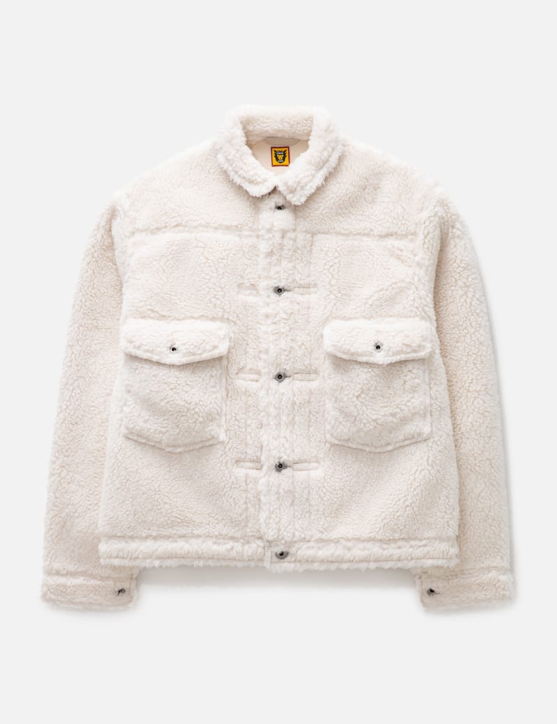 Human Made - Wool Blended Boa Fleece Work Jacket | HBX - Globally