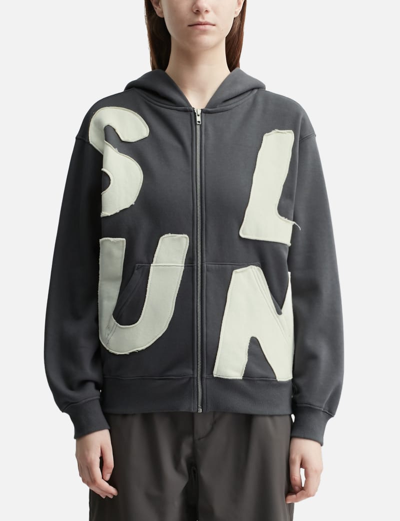 Sunlove Capital Brushed Zip Up Hoodie - Charcoal brushed fleece