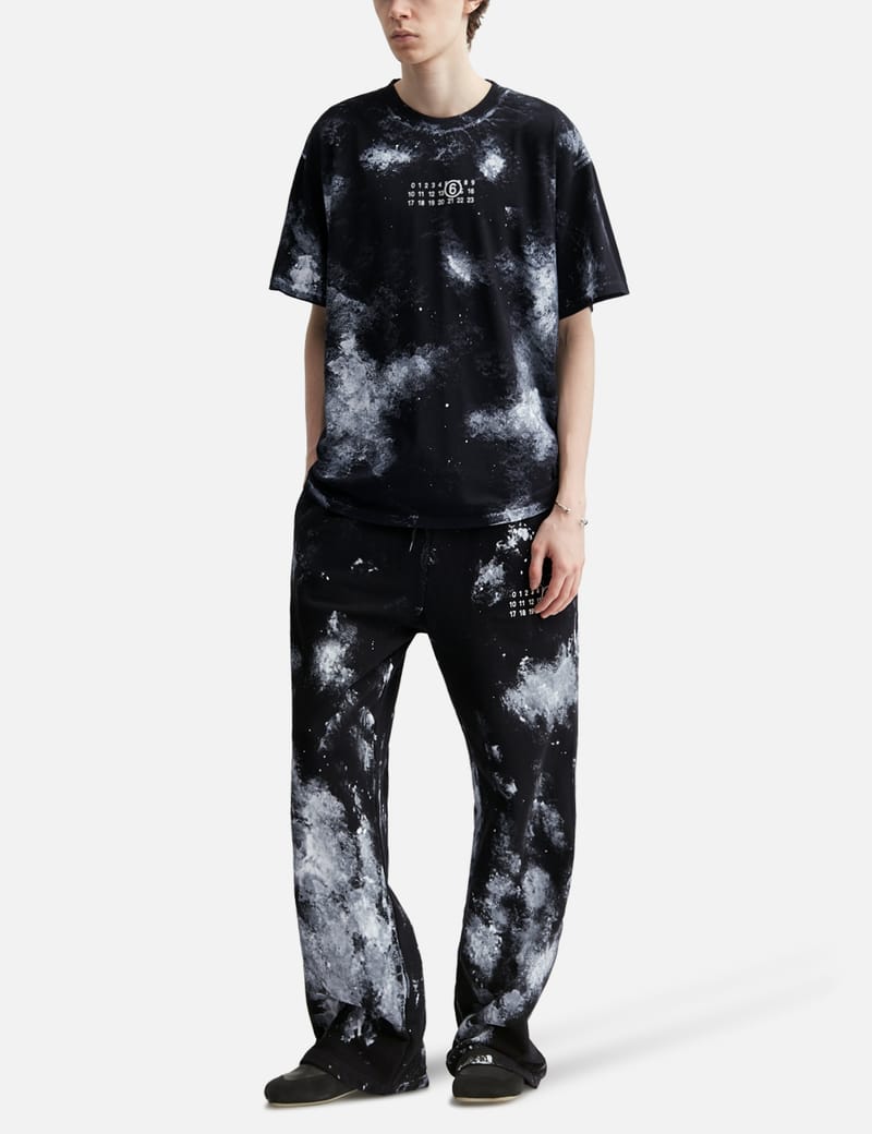 MM6 Maison Margiela Paint Jersey T-Shirt - Black cotton tee with