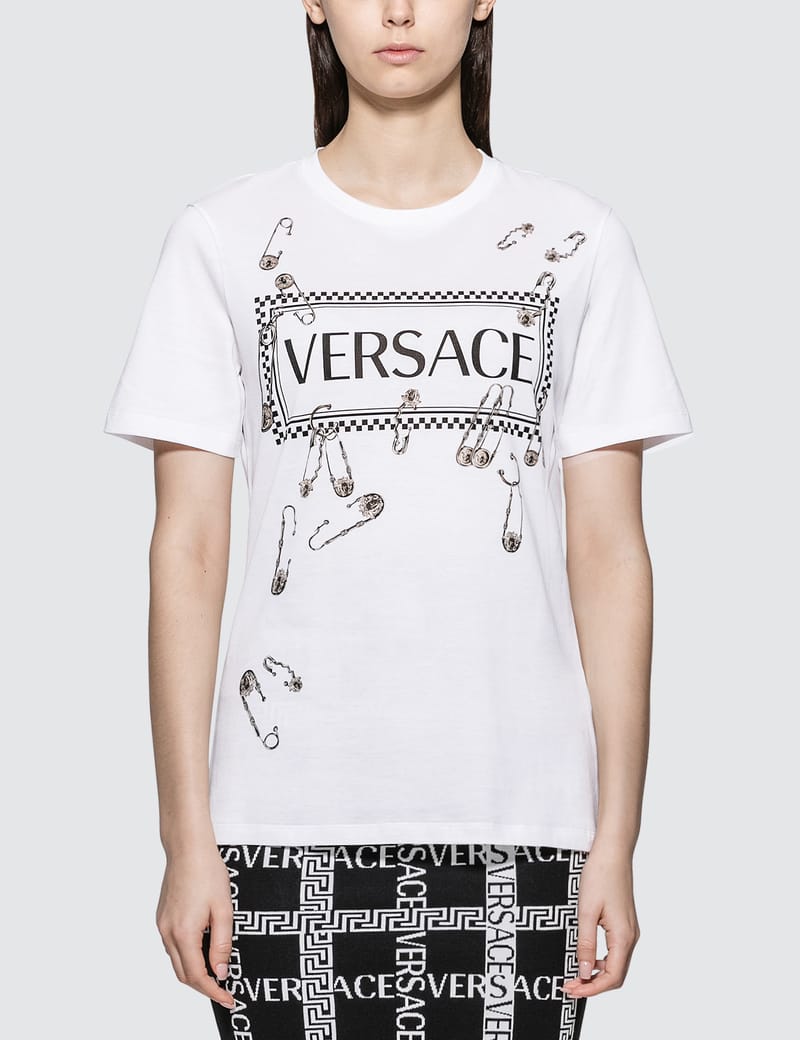 Versace - Box Logo With Pins T-shirt | HBX - Globally Curated Fashion and  Lifestyle by Hypebeast