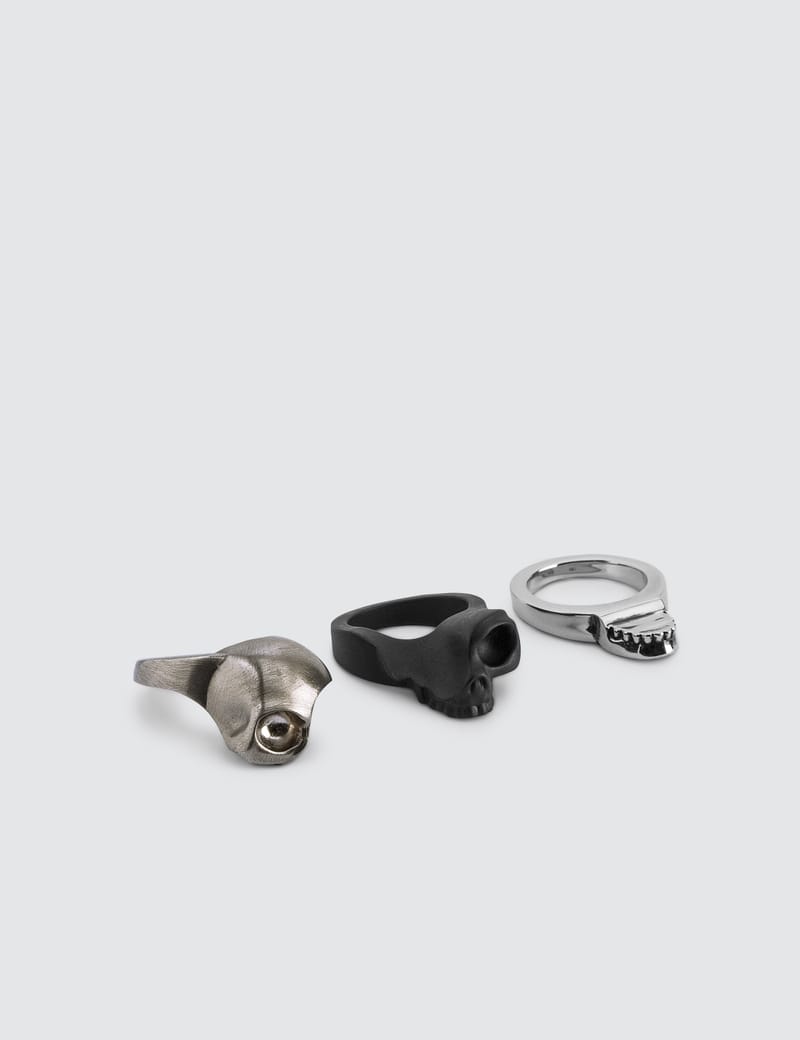Alexander McQueen - Stack Skull Ring | HBX