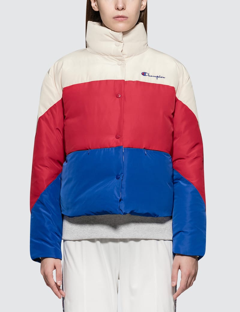 Champion Reverse Weave - Color-block Down Puffer Jacket | HBX