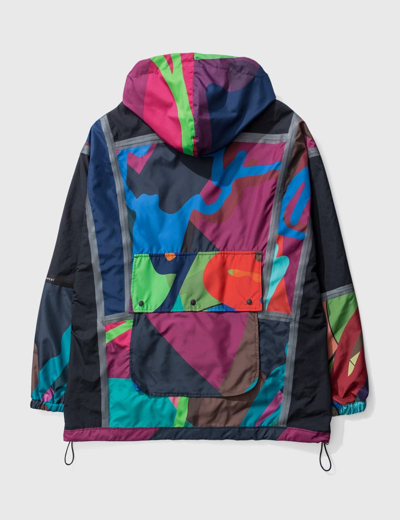 商品画像：BNWT AW21 SACAI x KAWS PANELLED ZIP-UP JACKET 2 | eBay 1