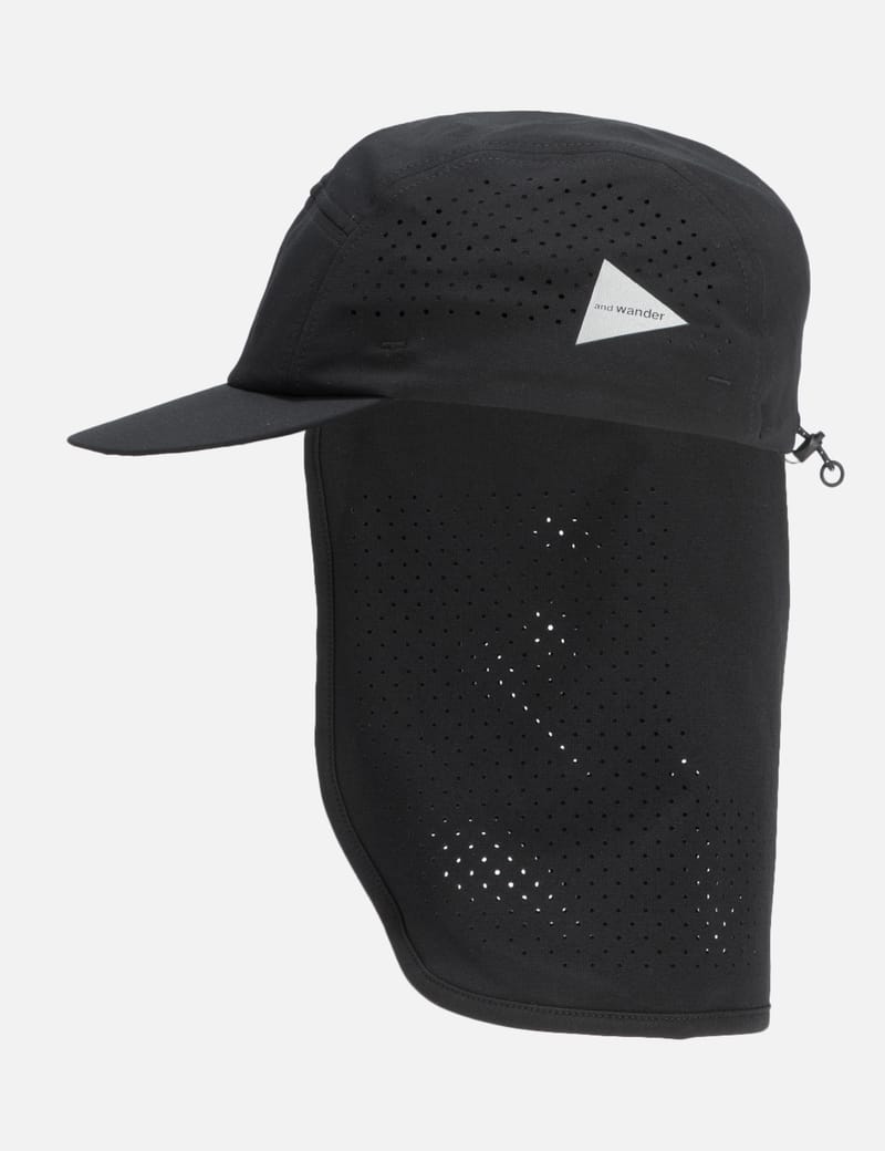 【and wander】tech hat and wander Tech Cap - Performance 5-panel hat with UV protection