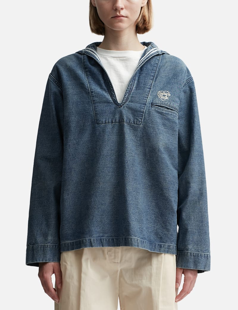 Human Made - Denim Sailor Shirt | HBX - Globally Curated Fashion