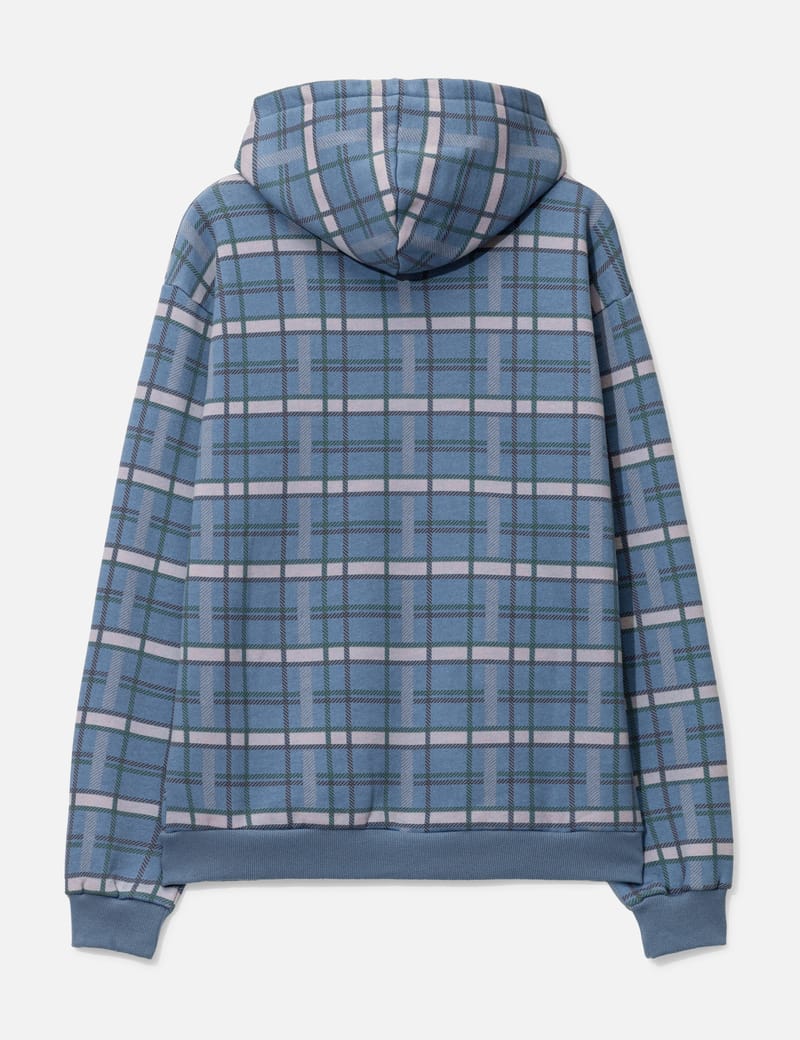 【BUTTER GOODS】 Edge Applique Zip-Thru Hood, Plaid Edge Applique Zip-Thru Hood, Ash – Butter Goods USA