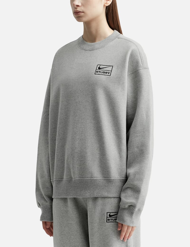 Nike stussy grey online sweatshirt