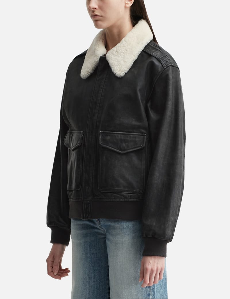 GLOWNY - AIR FORCE LEATHER JACKET | HBX - Globally Curated