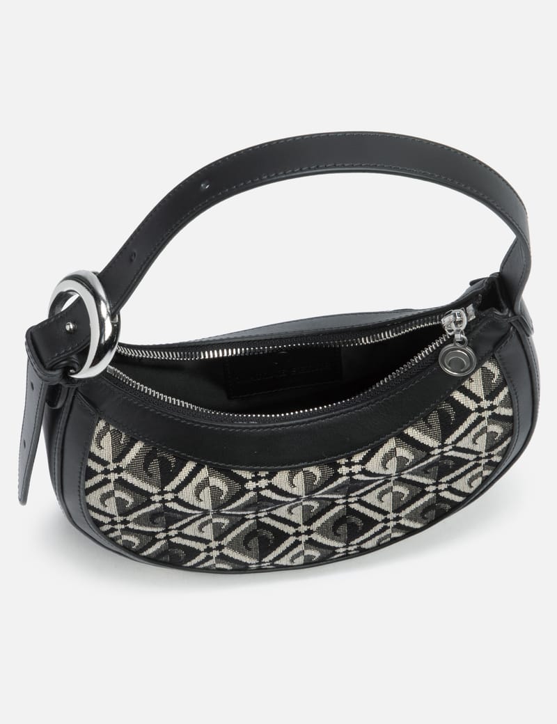 ●MARINE SERRE●ダイアモンドムーンECLIPSミニバッグ Moonogram Embossed Leather Eclips Mini • Marine Serre