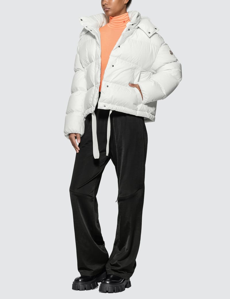 ジャケット MONCLER WHITE PUFFER JACKET WITH BRAIDS IN COTTON BLEND Moncler US Online Shop — Down jackets, coats and clothing