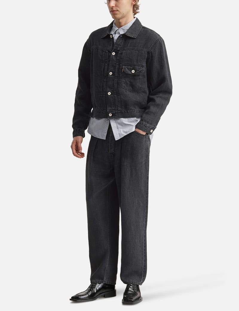 HERILL Goat Suede Hooded Jacket - Black suede hooded leather