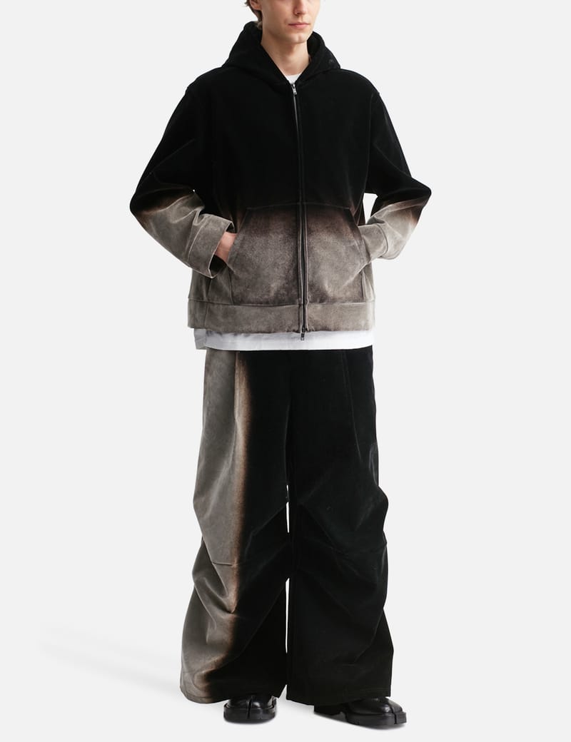 TAAKK Gradation Pile Easy Pants - ベルベット調ポリエステルの