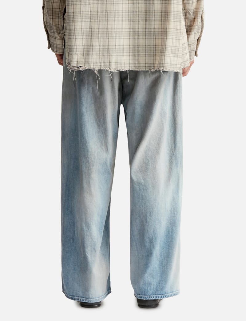 ANCELLM Light Oz Wide Straight Denim Pants - Lightweight wide-leg