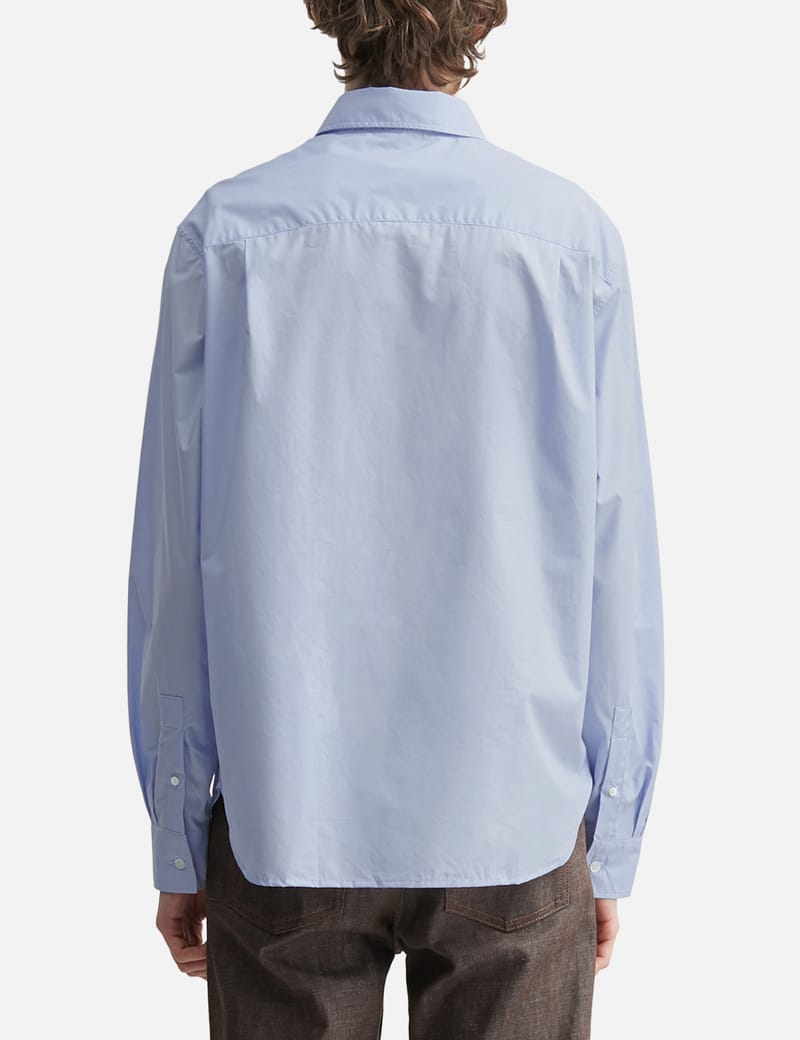 Maison Kitsuné Tonal Fox Head Casual Shirt - 胸元のトーナル刺繍が